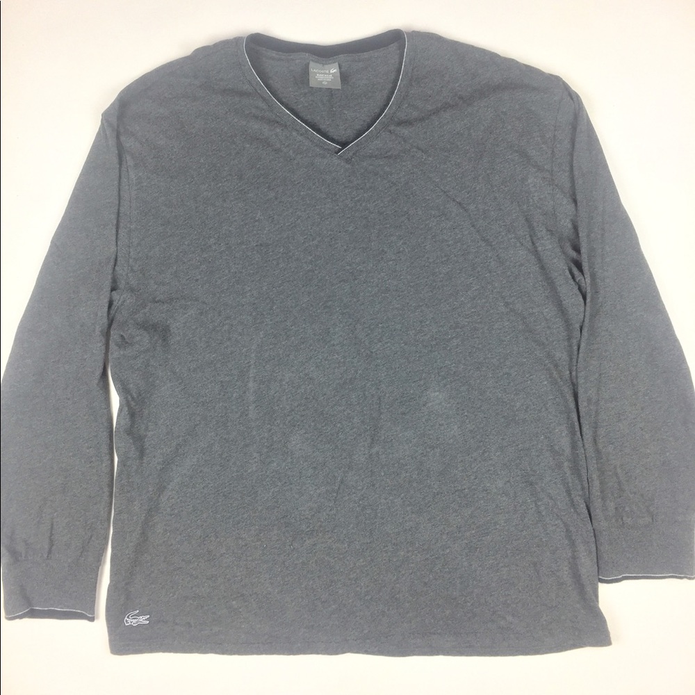 Lacoste Men's Gray V-Neck